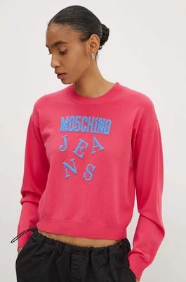 Moschino Jeans sweter damski kolor różowy lekki 0925.8205