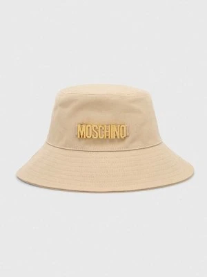 Moschino kapelusz bawełniany kolor beżowy bawełniany M3094 65408