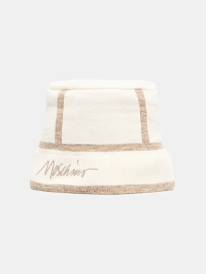 Moschino kapelusz z wełną kolor beżowy M3353 65460
