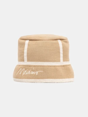Moschino kapelusz z wełną kolor beżowy M3353 65460
