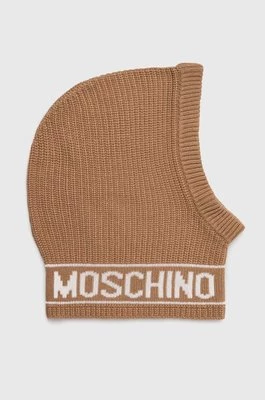 Moschino kominiarka wełniana kolor beżowy M3136 65414