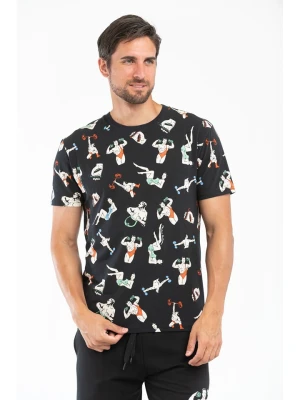 Moschino Koszulka w kolorze czarnym ze wzorem rozmiar: M