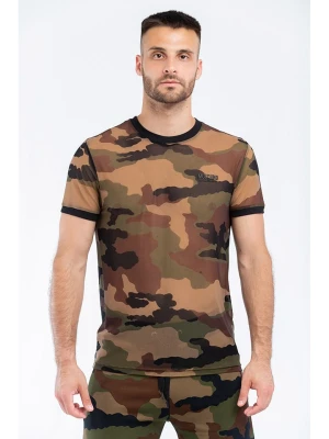 Moschino Koszulka w kolorze jasnobrązowo-brązowo-oliwkowym rozmiar: XXL