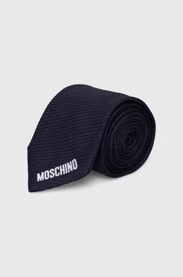 Moschino krawat jedwabny kolor granatowy M5662 55058