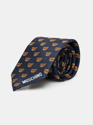 Moschino krawat jedwabny kolor granatowy M5260 55059
