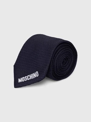 Moschino krawat jedwabny kolor granatowy M5662 55058