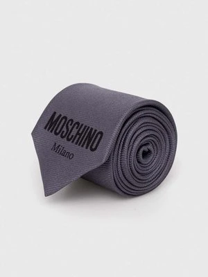 Moschino krawat kolor szary