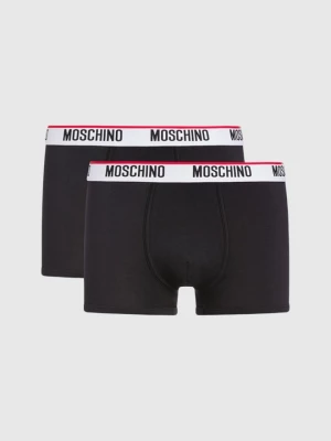 MOSCHINO Męskie czarne bokserki Underwear 2PACK