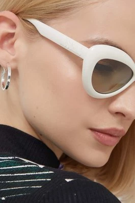Moschino okulary przeciwsłoneczne damskie kolor biały MOS163/S