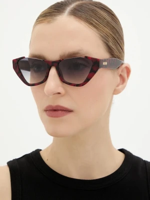 Moschino okulary przeciwsłoneczne damskie kolor bordowy MOS197/S