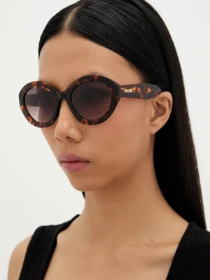 Moschino okulary przeciwsłoneczne damskie kolor brązowy MOS200/S