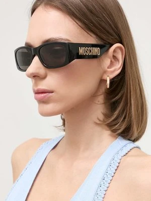 Moschino okulary przeciwsłoneczne damskie kolor czarny