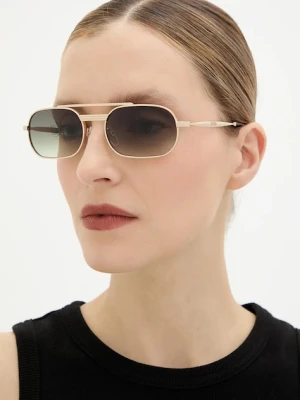 Moschino okulary przeciwsłoneczne damskie kolor złoty MOS198/S