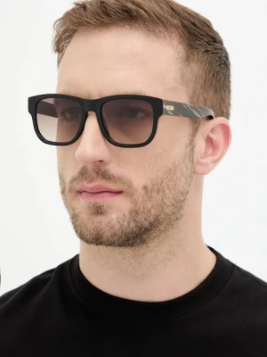 Moschino okulary przeciwsłoneczne męskie kolor czarny MOS202/S