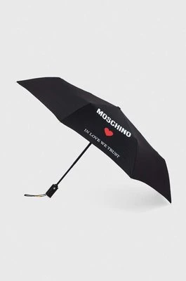 Moschino parasol kolor czarny 8956 OPENCLOSEA