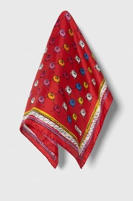 Moschino poszetka jedwabna kolor czerwony M5760 50347