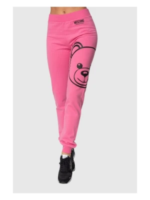 MOSCHINO Różowe spodnie dresowe damskie, Rozmiar M
