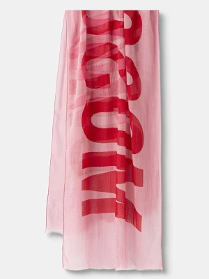 Moschino szal damski wełniany różowy
