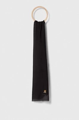 Moschino szal męski kolor czarny gładki M5515 50173