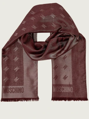 Moschino Szal | z dodatkiem jedwabiu i wełny bordowy