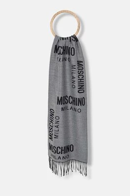 Moschino szalik kolor szary wzorzysty M5805 50234