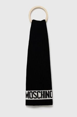 Moschino szalik męski kolor czarny gładki