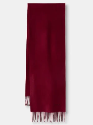 Moschino szalik męski z wełny merino bordowy