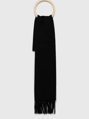 Moschino szalik męski z wełny merino czarny
