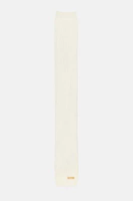 Moschino szalik wełniany kolor beżowy gładki M2969 30785