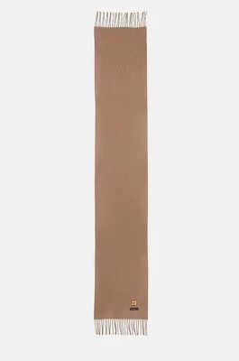 Moschino szalik wełniany kolor brązowy gładki M5783 50124
