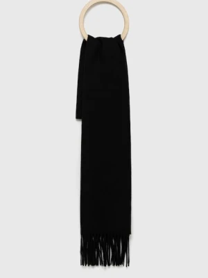 Moschino szalik wełniany kolor czarny gładki M5165 50092