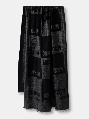 Moschino szalik z wełną czarny