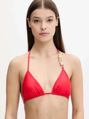 Moschino Underwear biustonosz kąpielowy kolor czerwony lekko usztywniona miseczka 5701.9500