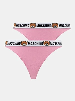 Moschino Underwear stringi 2-pack kolor różowy 13854402