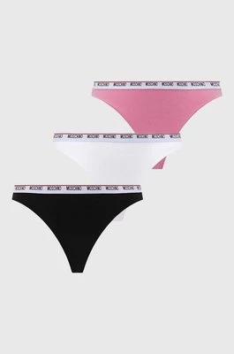 Moschino Underwear stringi 3-pack kolor różowy 241V6A23034402