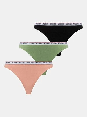 Moschino Underwear stringi 3-pack kolor różowy A23034402