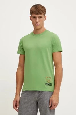 Moschino Underwear t-shirt lounge kolor zielony z nadrukiem