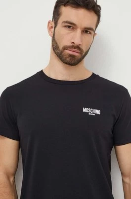 Moschino Underwear t-shirt plażowy kolor czarny z nadrukiem 241V3A07039408