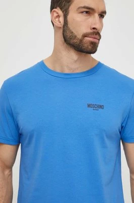 Moschino Underwear t-shirt plażowy kolor niebieski z nadrukiem 241V3A07819408