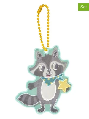 moses. Zawieszki (2 szt.) "Glimmis Raccoon" w kolorze szarym rozmiar: onesize
