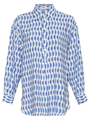 MOSS COPENHAGEN Bluzka "Maretha" w kolorze niebieskim rozmiar: S/M