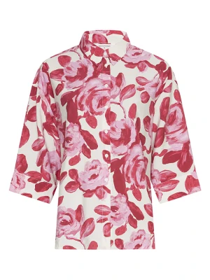 MOSS COPENHAGEN Bluzka w kolorze czerwono-jasnoróżowo-kremowym rozmiar: M/L