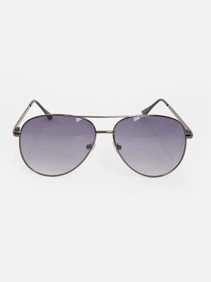 MOSS COPENHAGEN Damskie okulary przeciwsłoneczne "Aviva" w kolorze srebrno-granatowym rozmiar: onesize