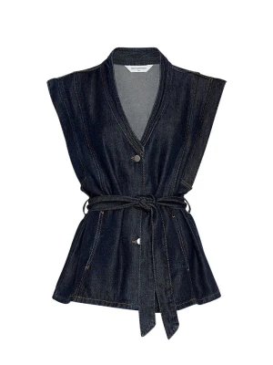 MOSS COPENHAGEN Kamizelka dżinsowa "Josephine Rue" w kolorze granatowym rozmiar: S/M