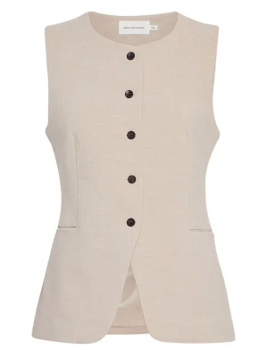MOSS COPENHAGEN Kamizelka "Mirabelle Michelle" w kolorze beżowym rozmiar: M/L