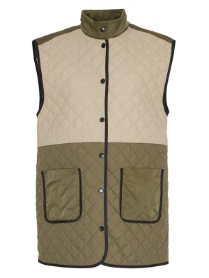 MOSS COPENHAGEN Kamizelka pikowana "Eldora Jeanna" w kolorze oliwkowo-beżowym rozmiar: S/M