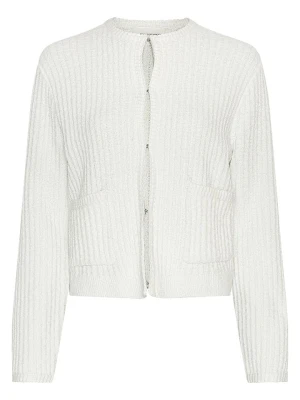 MOSS COPENHAGEN Kardigan "Gillie" w kolorze białym rozmiar: M / L