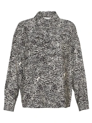 MOSS COPENHAGEN Koszula "Amabella" w kolorze czarno-kremowym rozmiar: S/M