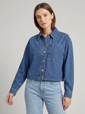 MOSS COPENHAGEN Koszula dżinsowa "Turig" w kolorze niebieskim rozmiar: L / XL