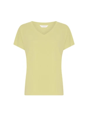 MOSS COPENHAGEN Koszulka "Fenya" w kolorze jasnożółtym rozmiar: M/L